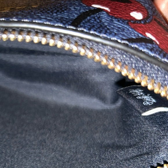 Coach Blue Cherry Print Wristlet - Picture 4 of 6